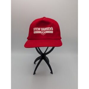 Stew Hansen's Dodge City Dealership Promo Snapback Hat Cap Red Embroidered OSFA